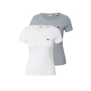 LEVI'S ® Tričko '2 Pack Crewneck Tee'  sivá melírovaná / červená / biela