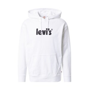 LEVI'S ® Mikina 'Relaxed Graphic Hoodie'  čierna / biela