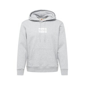 LEVI'S ® Mikina 'LSE_T3 GRAPHIC HOODIE GREYS'  sivá melírovaná / biela