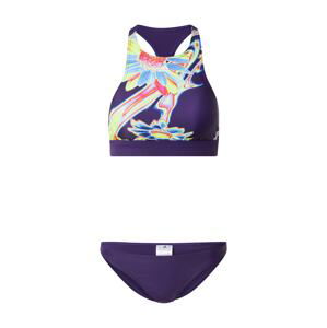 ADIDAS SPORTSWEAR Športové bikiny 'Positivisea Print'  modrá / žltá / baklažánová