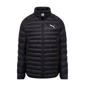 PUMA Outdoorová bunda  čierna / biela