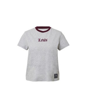 LEVI'S ® Tričko 'Graphic Classic Tee'  sivá melírovaná / bordová