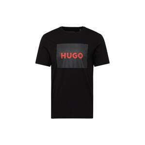 HUGO Red Tričko 'Dulive'  červená / čierna