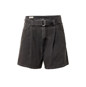 LEVI'S ® Plisované rifle 'BELTED SHORT WB BLACKS'  čierny denim