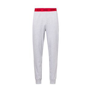 HUGO Red Pyžamové nohavice  sivá / červená / čierna