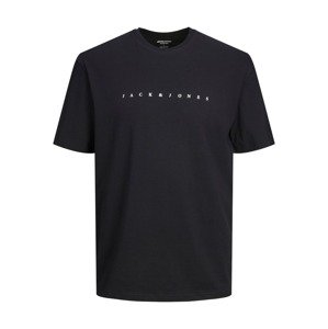 Jack & Jones Plus Tričko 'Star'  čierna / biela