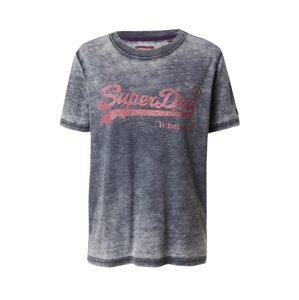 Superdry Tričko  tmavomodrá / pitaya