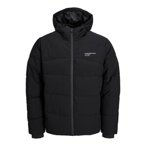 JACK & JONES Prechodná bunda 'Flow'  čierna / biela