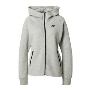 Nike Sportswear Športová bunda 'TECH FLEECE'  sivá melírovaná / čierna