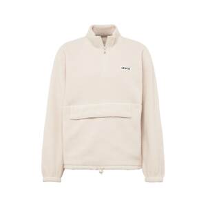 LEVI'S ® Mikina '1/4 Zip Mockneck Sherpa'  béžová / čierna / biela