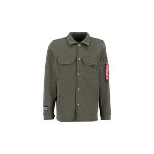 ALPHA INDUSTRIES Prechodná bunda  kaki / ohnivo červená