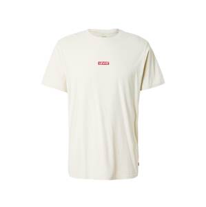 LEVI'S ® Tričko 'SS Relaxed Baby Tab Tee'  krémová / červená