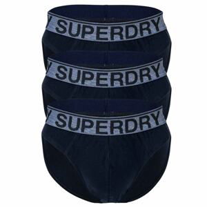 Superdry Nohavičky  tmavomodrá / sivá