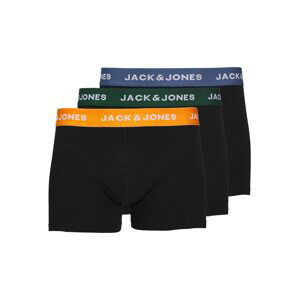 JACK & JONES Boxerky 'Gab'  modrosivá / smaragdová / oranžová / čierna