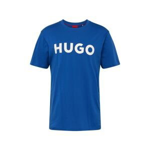 HUGO Red Tričko 'Dulivio'  kráľovská modrá / biela
