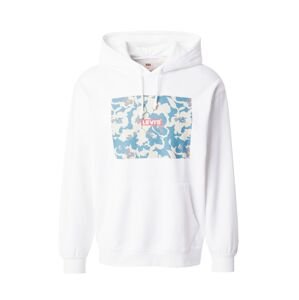 LEVI'S ® Mikina 'Relaxed Graphic Hoodie'  nebielená / zafírová / jasne červená / biela