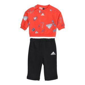 ADIDAS SPORTSWEAR Tréningový komplet  tmavosivá / červená / čierna / biela