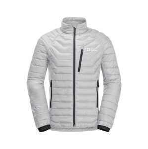 JACK WOLFSKIN Outdoorová bunda  svetlosivá / biela