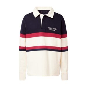 TOMMY HILFIGER Mikina  béžová / námornícka modrá / červená