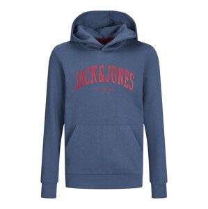 Jack & Jones Junior Mikina 'Josh'  enciánová / jasne červená