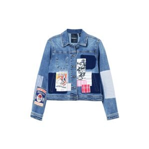 Desigual Prechodná bunda 'Mickey Mouse'  námornícka modrá / modrá denim / krvavo červená / šedobiela