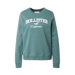 HOLLISTER Mikina 'EMEA'  petrolejová / biela