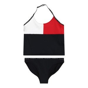 TOMMY HILFIGER Bikiny  tmavomodrá / svetločervená / biela