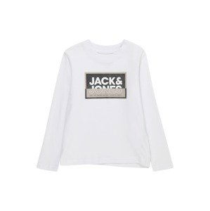 Jack & Jones Junior Tričko 'LOGAN'  farba ťavej srsti / sivá / biela
