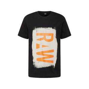 G-Star RAW Tričko  béžová / oranžová / čierna
