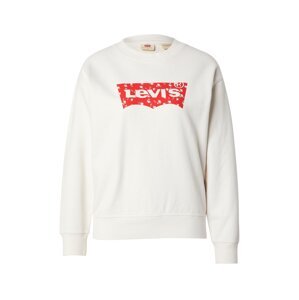 LEVI'S ® Mikina 'Graphic Standard Crew'  zelená / rosé / červená / šedobiela