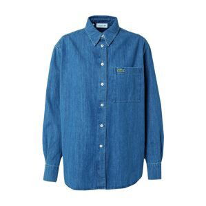 LACOSTE Blúzka  modrá denim / zelená / červená / biela