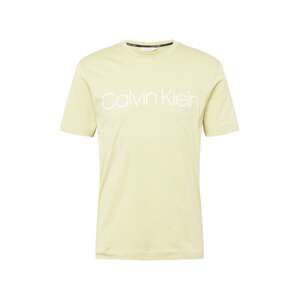 Calvin Klein Tričko  pastelovo žltá / biela