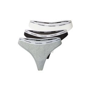 Calvin Klein Underwear Tangá  sivá / čierna / biela