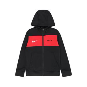 Nike Sportswear Tepláková bunda 'AIR'  červená / čierna / biela