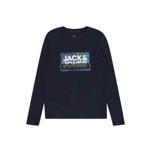 Jack & Jones Junior Tričko 'LOGAN'  modrá / námornícka modrá / biela