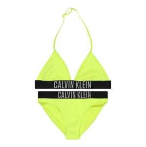 Calvin Klein Swimwear Bikiny  striebornosivá / limetová / čierna