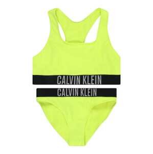 Calvin Klein Swimwear Bikiny  sivá / limetová / čierna