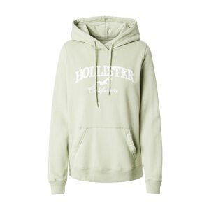 HOLLISTER Mikina 'TECH CORE'  pastelovo zelená / biela