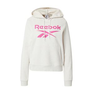 Reebok Športová mikina 'IDENTITY'  ružová / biela