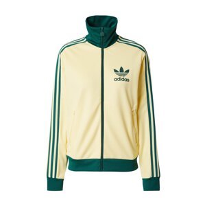 ADIDAS ORIGINALS Tepláková bunda 'BECKENBAUER'  pastelovo žltá / trávovo zelená