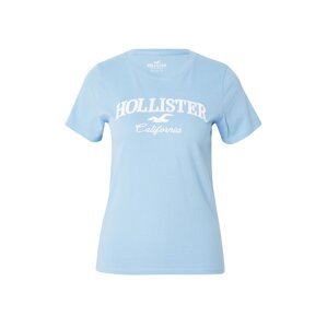 HOLLISTER Tričko 'TECH CHAIN 3'  svetlomodrá / biela