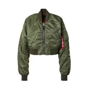 ALPHA INDUSTRIES Prechodná bunda 'MA-1'  olivová / červená / biela