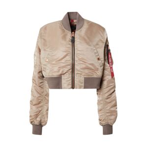 ALPHA INDUSTRIES Prechodná bunda 'MA-1'  piesková / tmavobéžová / červená / biela