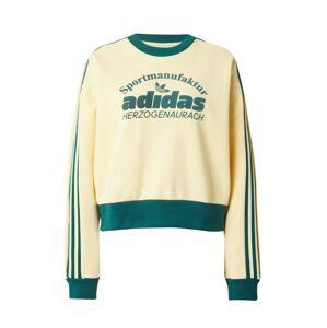 ADIDAS ORIGINALS Mikina  svetložltá / tmavozelená