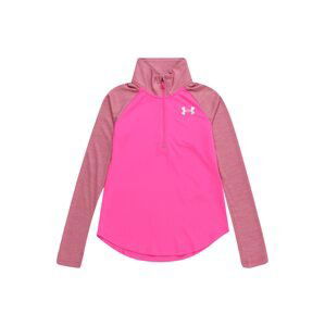 UNDER ARMOUR Športová mikina  striebornosivá / ružová / biela