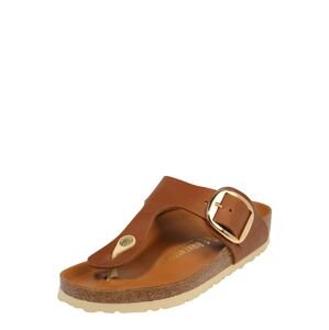 BIRKENSTOCK Žabky 'Gizeh'  hnedá / zlatá