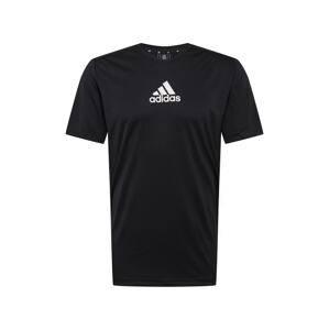 ADIDAS SPORTSWEAR Funkčné tričko 'Designed To Move 3-Stripes'  čierna / biela