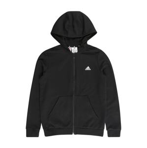 ADIDAS SPORTSWEAR Športová mikina so zipsom 'Essentials '  čierna / biela