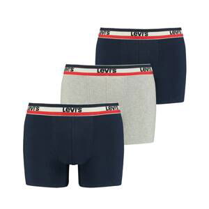 LEVI'S ® Boxerky  tmavomodrá / sivá melírovaná / červená / čierna