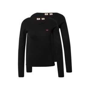 LEVI'S ® Tričko 'Long Sleeve 2 Pack Tee'  červená / čierna / biela